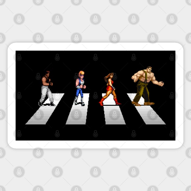 Beat 'Em Up Road Sticker by CCDesign